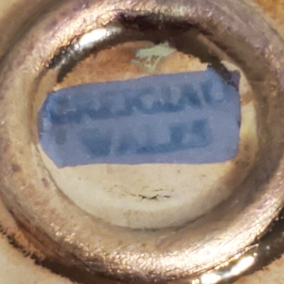 Vintage Creigiau Copper Lustre Plate Studio Pottery Ceramic Hammered MCM Wales - Picture 9 of 11